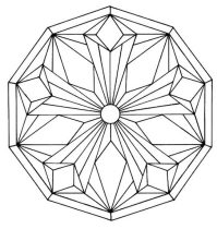 無料ダウンロード用の子ども向けシンプルな- Mandalas (Kids)のぬりえイラスト