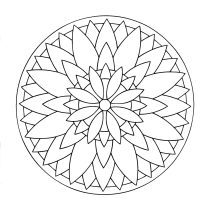 無料で- Mandalas (Kids)の子ども向けぬりえイラスト