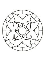 無料で印刷して塗れる- Mandalas (Kids)のぬりえイラスト
