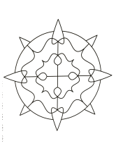 印刷して塗れる- Mandalas (Kids)のぬりえイラスト