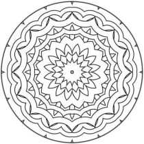 無料でダウンロードできる- Mandalas (Kids)のぬりえイラスト