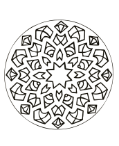 印刷用の- Mandalas (Kids)のぬりえイラスト