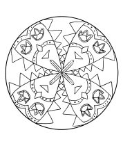 子ども向け無料の- Mandalas (Kids)のぬりえイラスト