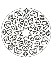 無料の子ども向け- Mandalas (Kids)のぬりえイラスト