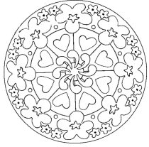 子ども向け- Mandalas (Kids)の無料ぬりえイラスト