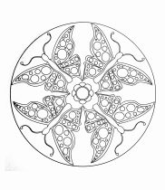 無料で- Mandalas (Kids)の子ども向けぬりえイラスト