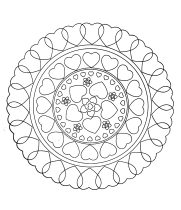 無料でダウンロードできる- Mandalas (Kids)のぬりえイラスト