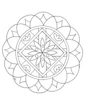 子ども向け- Mandalas (Kids)のぬりえイラスト