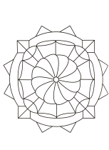 印刷用の- Mandalas (Kids)のぬりえイラスト
