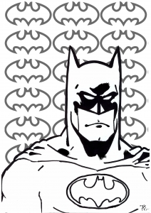 バットマン (ぬりえ 本とコミック 印刷用)