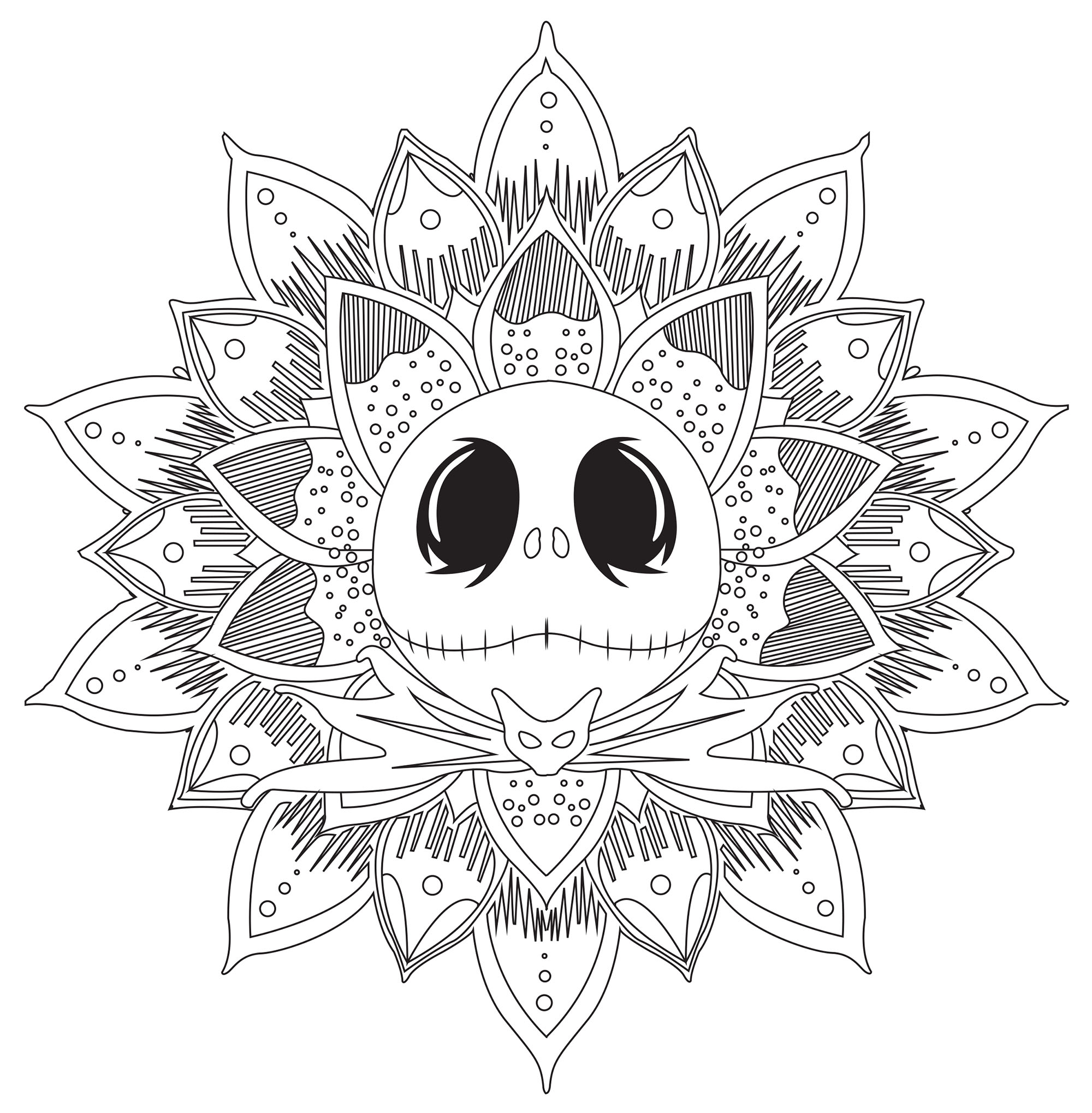 ダウンロード用のマンダラのぬりえイラスト (マンダラ)