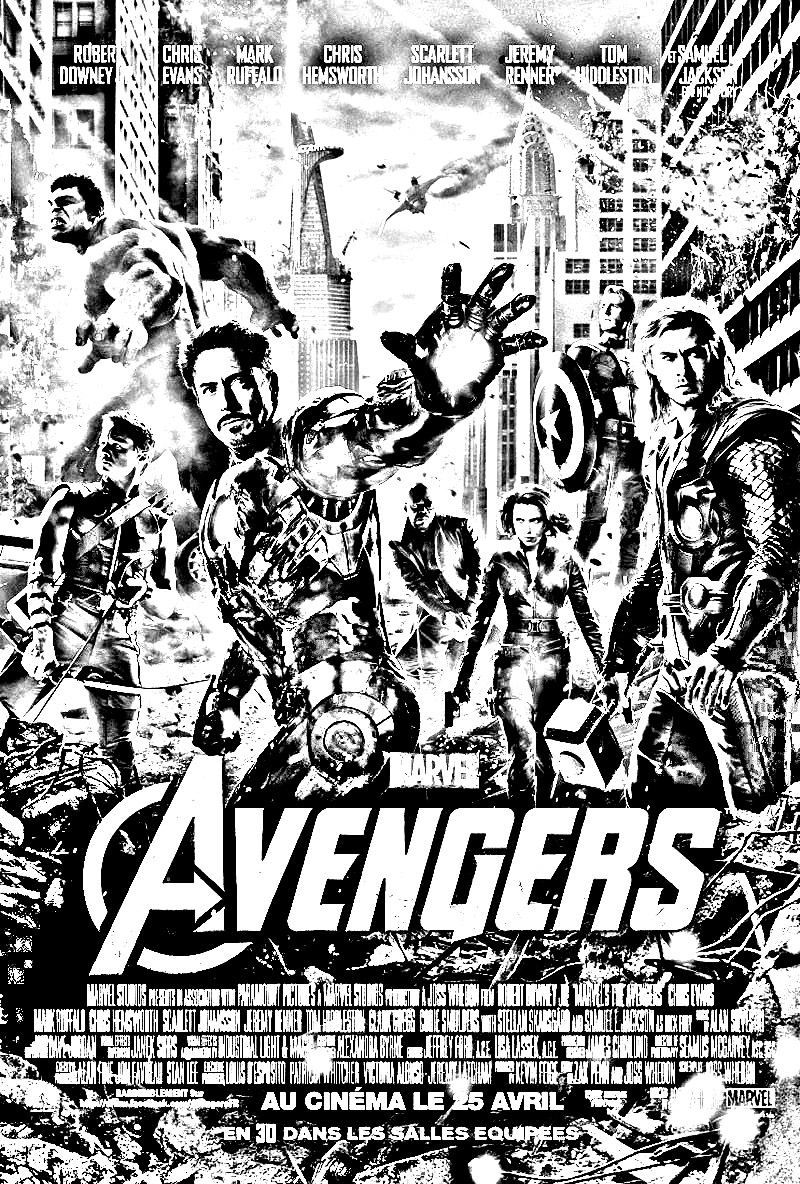 無料でダウンロードできる映画のポスターのぬりえイラスト (映画のポスター)