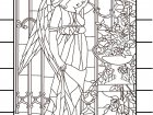 中年のステンドグラス (ぬりえ ステンドグラス 印刷用)