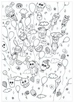 印刷可能なぬりえページ : かわいい