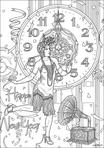 印刷可能なぬりえページ : 女性