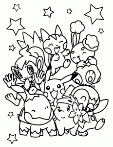 Coloring page pokemon free to color for kids