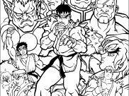 Printable Street Fighter coloring sheets for Kids