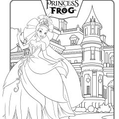 Printable The Princess And The Frog coloring sheets for Kids