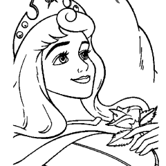 Printable Sleeping beauty coloring sheets for Kids
