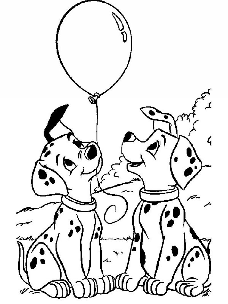 2 dalmatians and a balloon