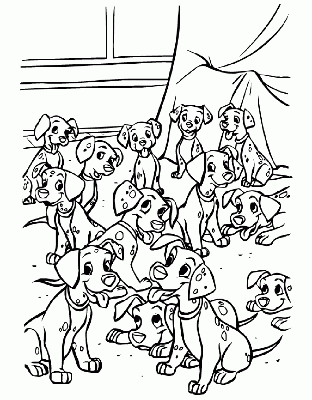 Download 101 dalmatians free to color for children - 101 Dalmatians Kids Coloring Pages