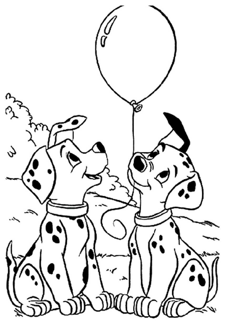 Dogs and balloon