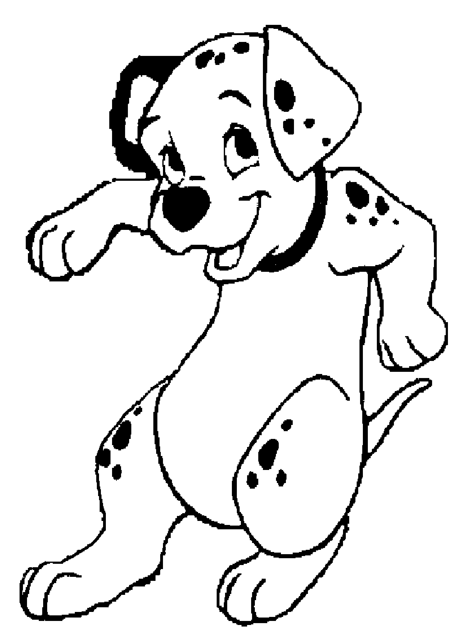Drawing of The 101 Dalmatians to print and color