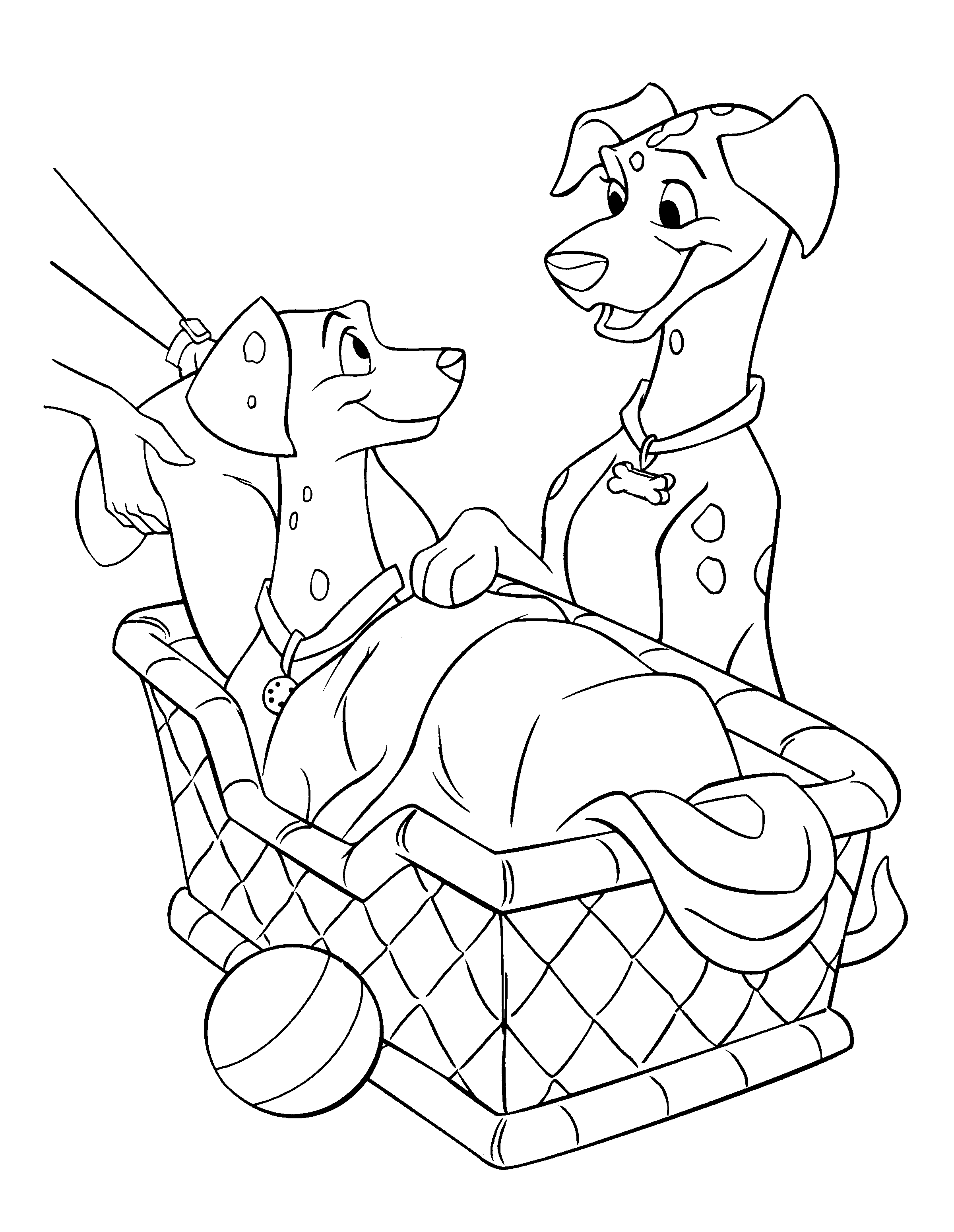 101 dalmatians to color for children - 101 Dalmatians Kids Coloring Pages