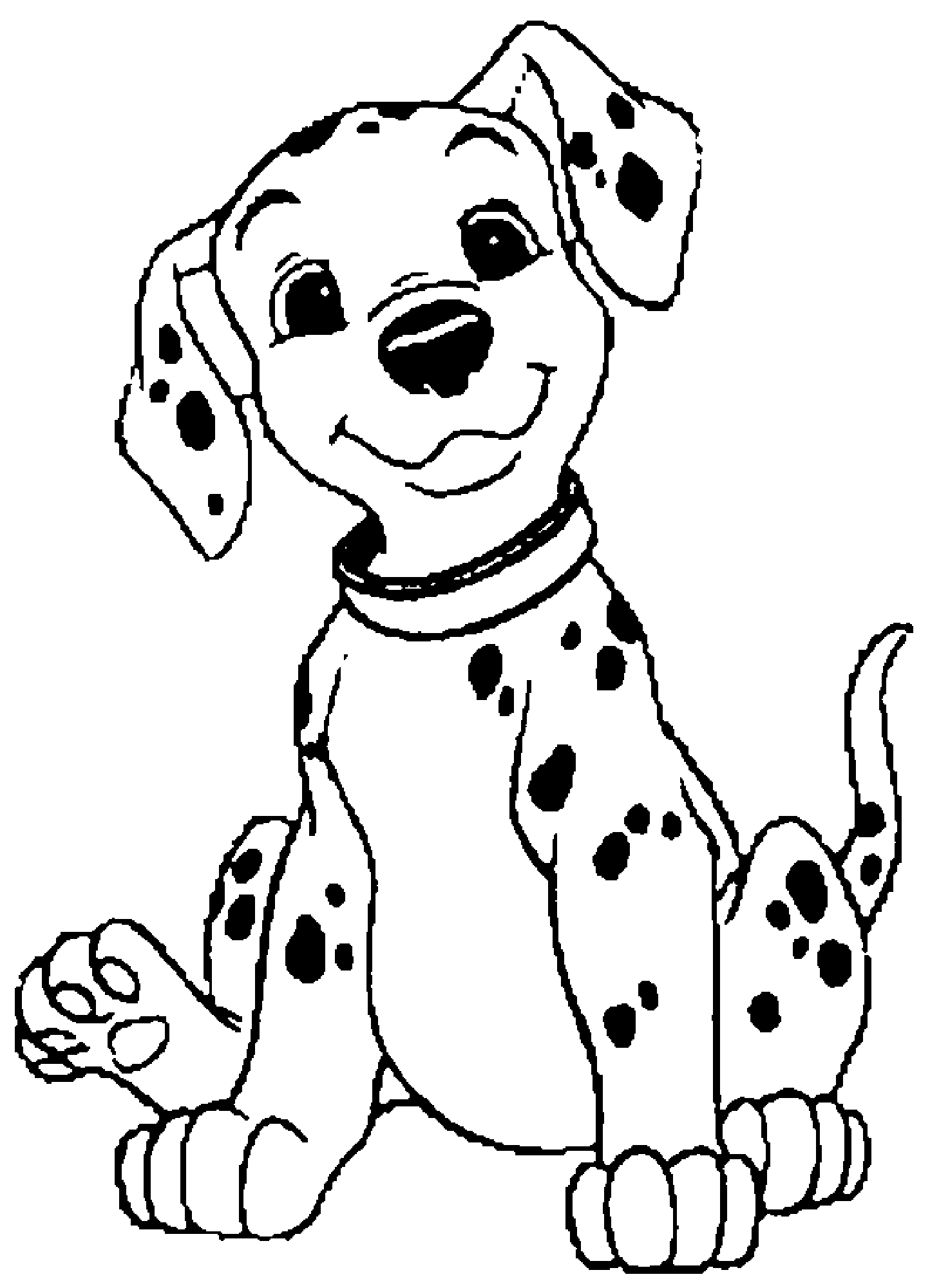 Pretty coloring of a Dalmatian