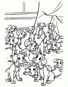 Image of The 101 Dalmatians to download and color