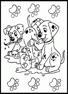 Image of The 101 Dalmatians to download and color