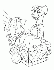 Coloring page 101 dalmatians to color for children