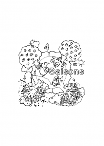 4 seasons coloring for kids