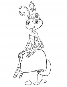 Coloring page a bugs life for kids
