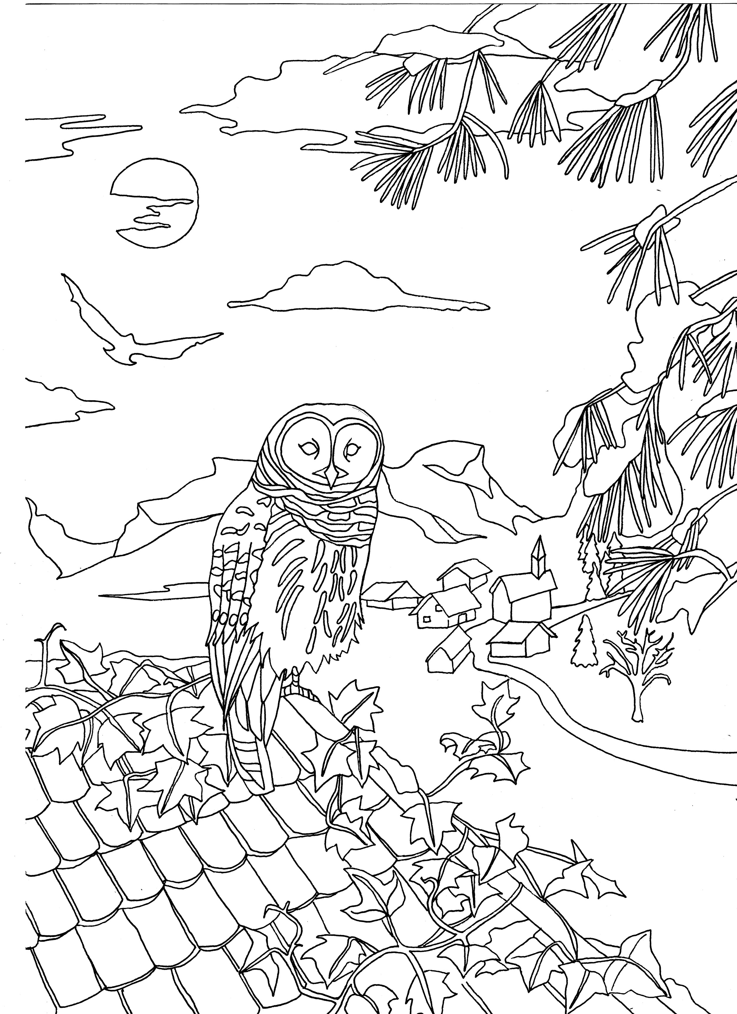 Adult coloring page to print and color for free