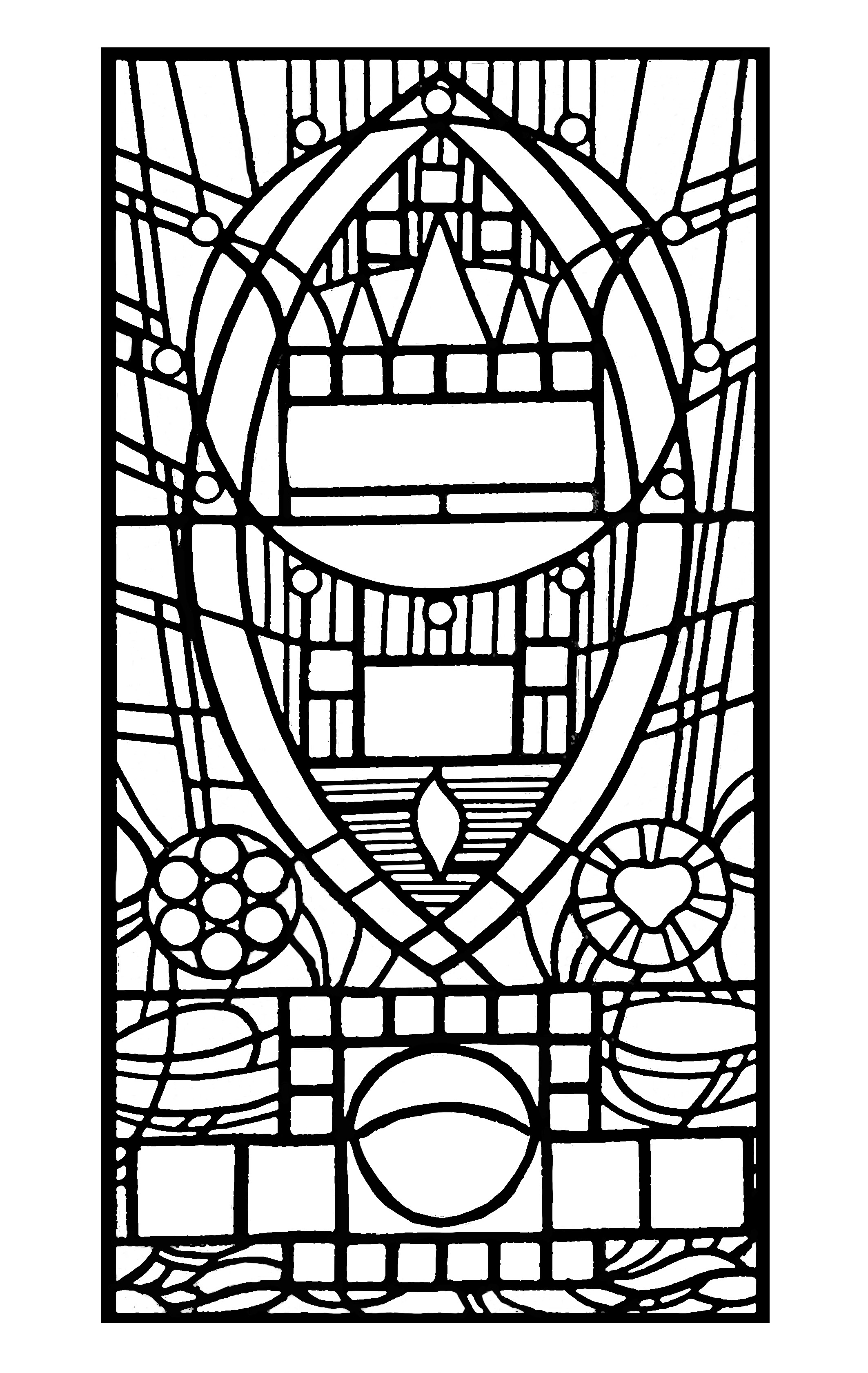 Simple Adult coloring page to print and color for free