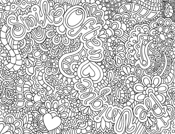 Simple free Adult coloring page to print and color