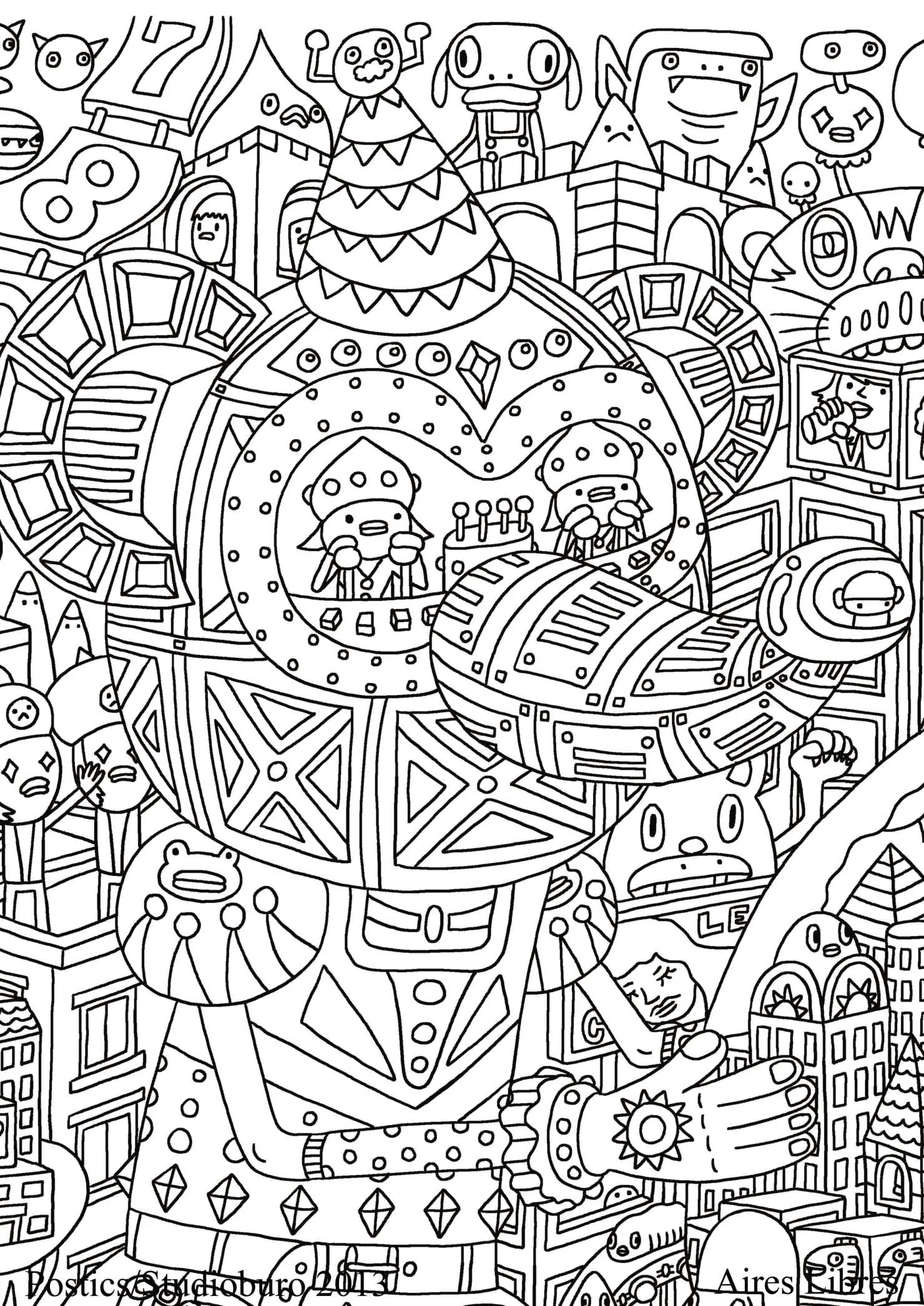To print for free (Printable Adult Coloring Page for Kids)