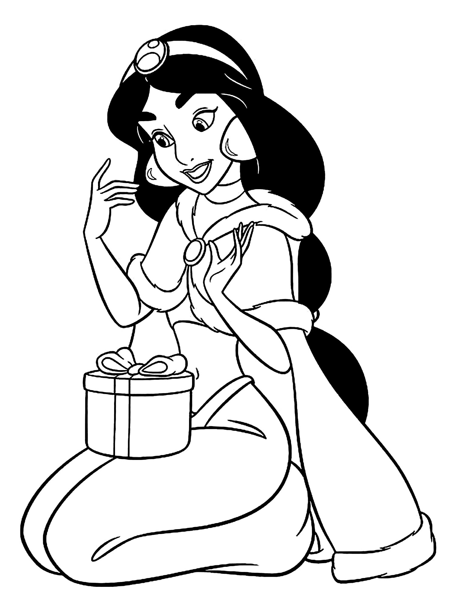 Aladdin and jasmine to color for kids - Aladdin (and Jasmine) Kids