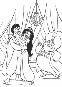 Coloring page aladdin (and jasmine) to download for free