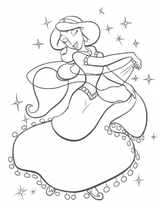 Jasmine with a pretty dress