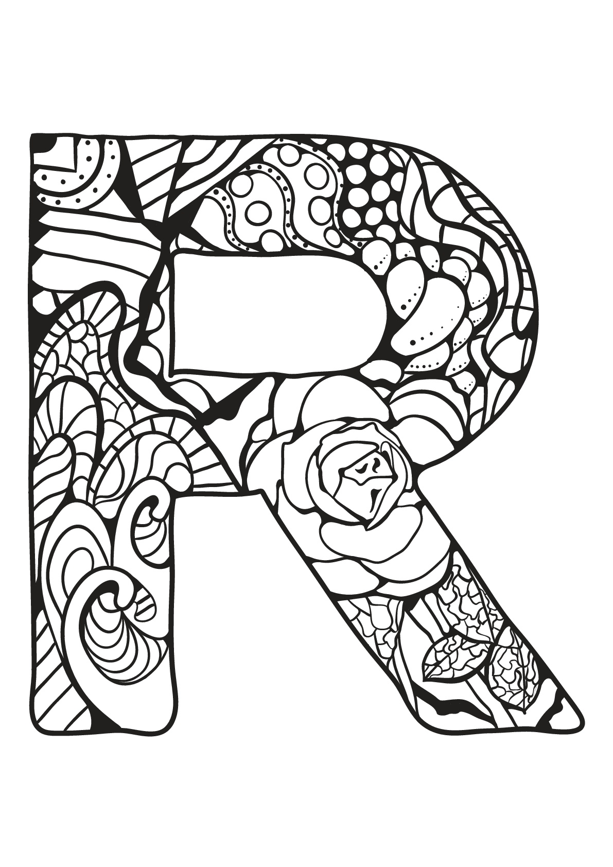 880 Top Alphabet Mandala Coloring Pages Pictures