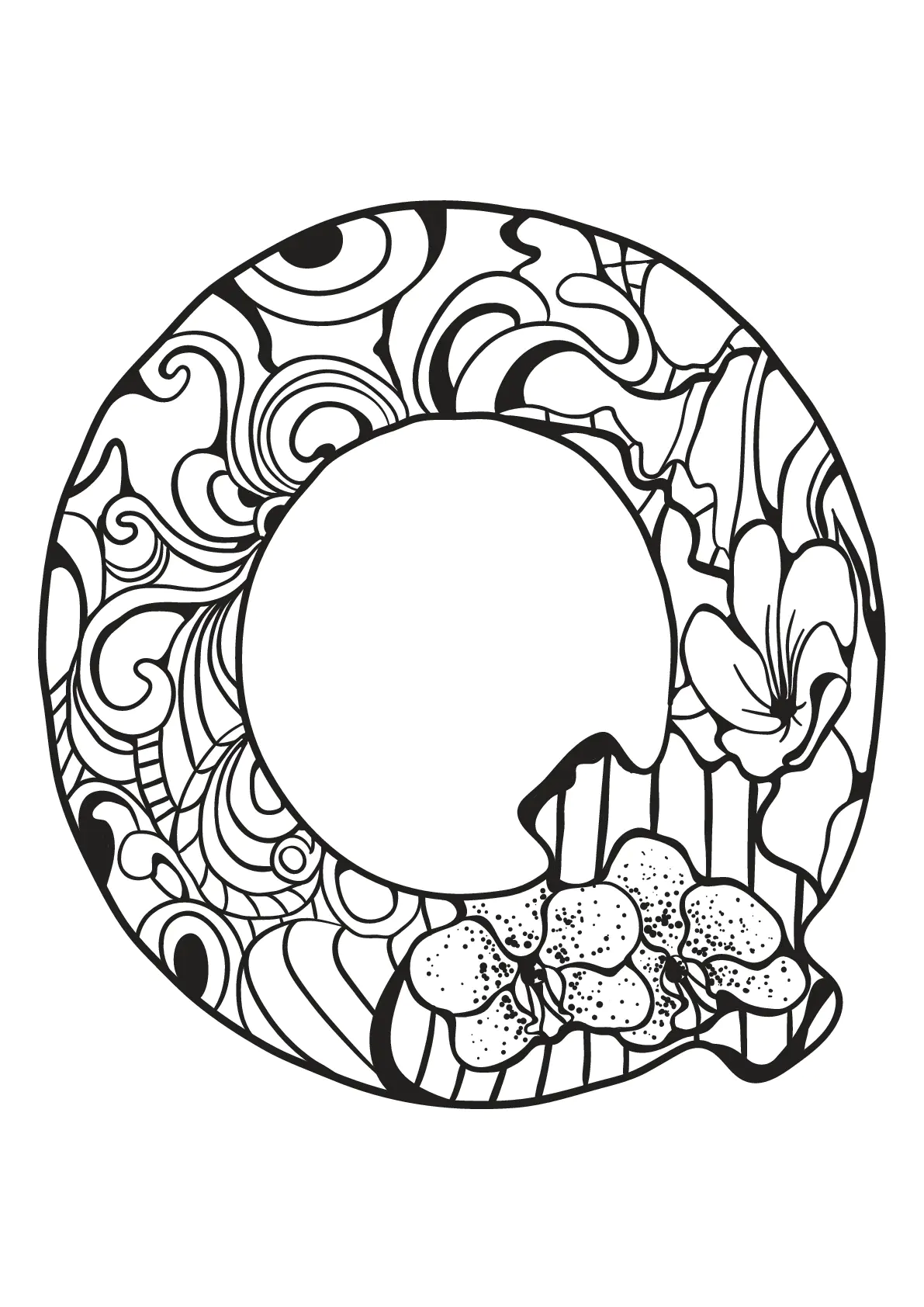 Alphabet free to color for children : Q