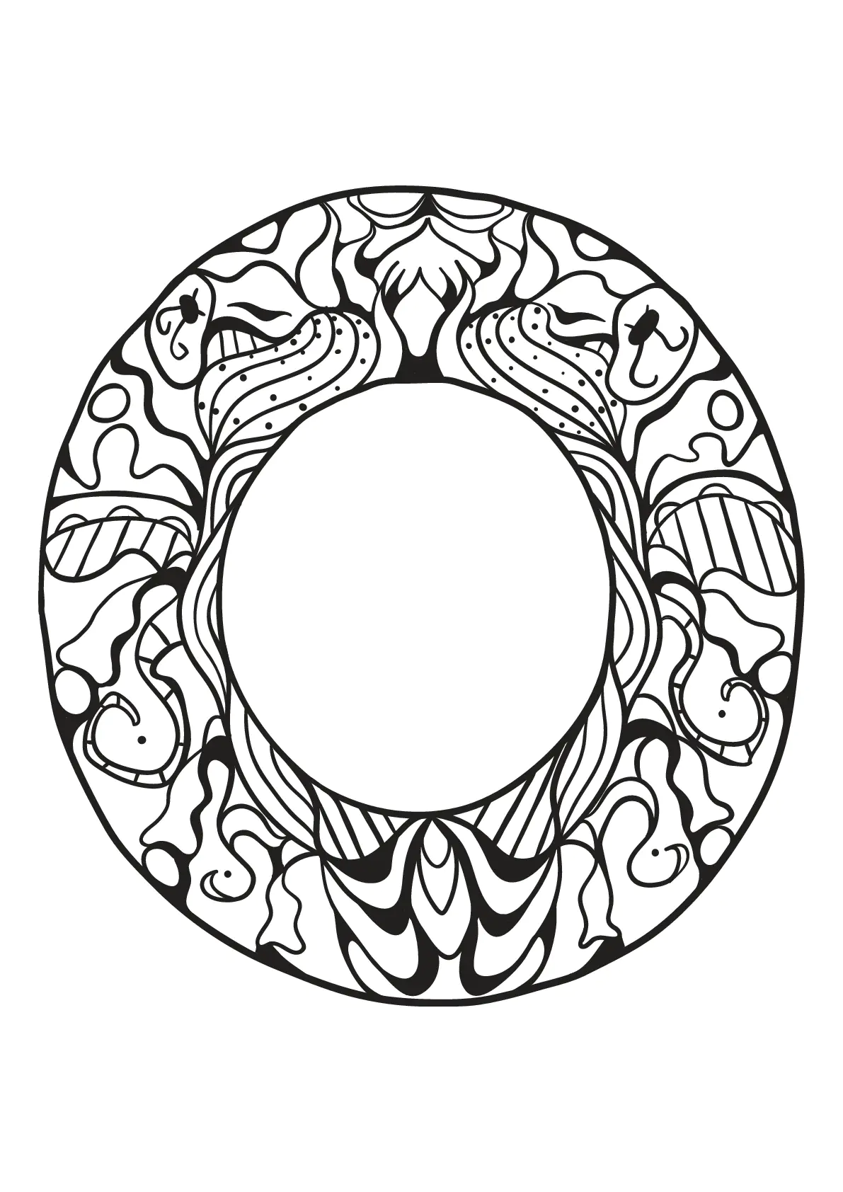 Alphabet to color for children : O