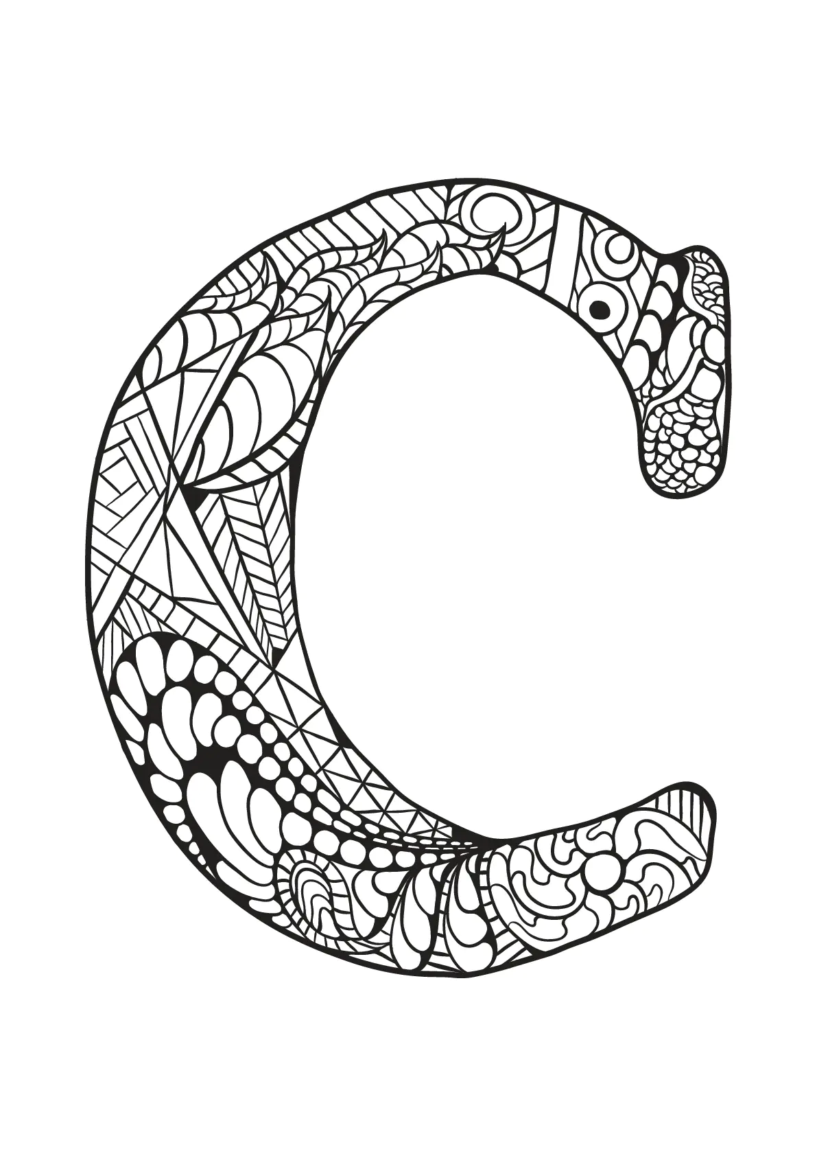 Alphabet to color for kids : C