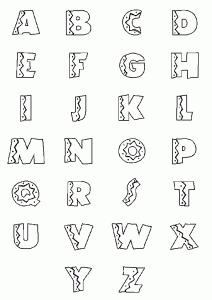 Alphabet - Free printable Coloring pages for kids