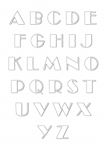 Coloring page alphabet to download for free : From A to Z