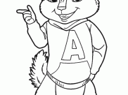Alvin and the Chipmunks Coloring Pages for Kids