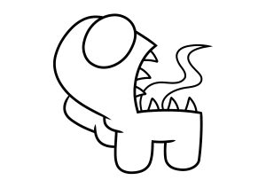 Printable Coloring Page for Kids : Is this Among Us character the impostor?
