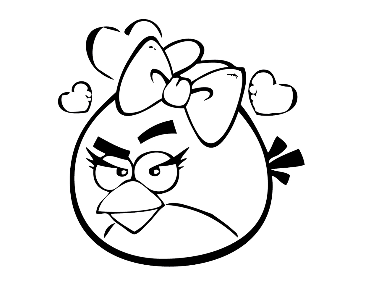 Free Angry Birds coloring page to download, for children